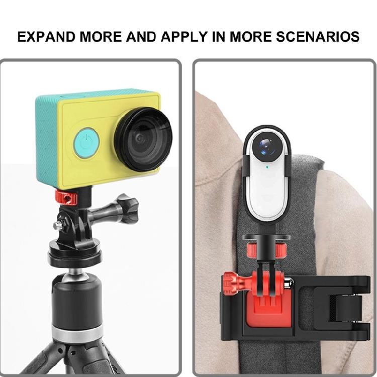 Shockproof Action Camera Adapters With 1/4" Screw Hole Aluminum Alloy Body Seamless Device Compatibility Toolless Assembly