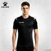 Zomer Mannen KELME Sneldrogend Voetbalshirt Ademend Korte Mouw Voetbal Trainingsshirts Sport Hardlopen Sportschool Workout Uniform