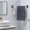 6 Hook Wall Mounted Towel Rack, No Drill Plastic Bathroom Organizer, Corner Shower Storage Holder for Towels, Bath Accessories and Kitchen Supplies
