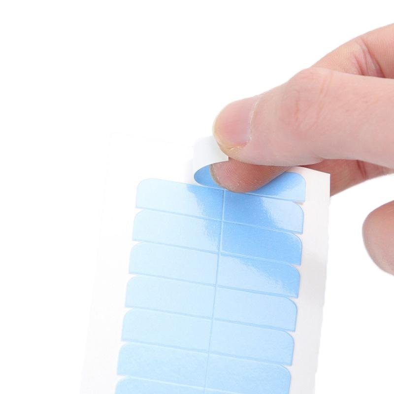 60Pcs Hair Extension Tape Tabs with Scraper Double-Sided Waterproof Strong and Traceless Adhesive for Extensions and Toupees