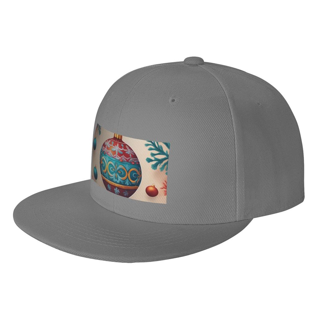 Fashion Christmas OrnaUnisext Flat Brim Sun Hat Cycling And Running Cap Womens