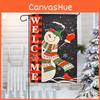 Whimsical Christmas Garden Flags With Festive Cartoon Themes Perfect For Seasonal Decor