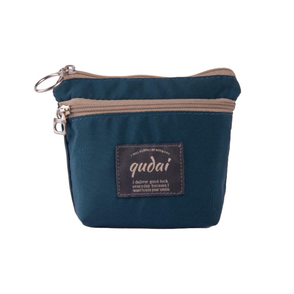 

Квадратный Милый Кошелек-Ноль Держатель для Карт Маленькая Косметичка Простой Нейлоновый Кошелек для Монет Девочки синий