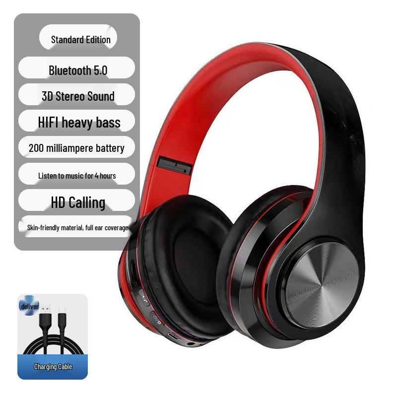 2025 Luminous Wireless Over-Ear Bluetooth Headphones for Music and Gaming - Unisex Earmuff Design