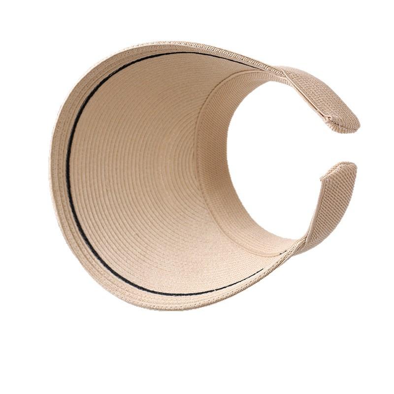 Hairpin empty top hat straw hat women's summer versatile hairpin hat topless sun hat big brim face covering sun hat