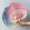 Bamboo Straw Woven Fans Natural Hand Fan Home Decor Rattan Fan  Bedroom