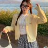New Women Knit Cardigan Soft Cozy Sweater Autumn Winter Korean Fashion Outerwear Casual Top