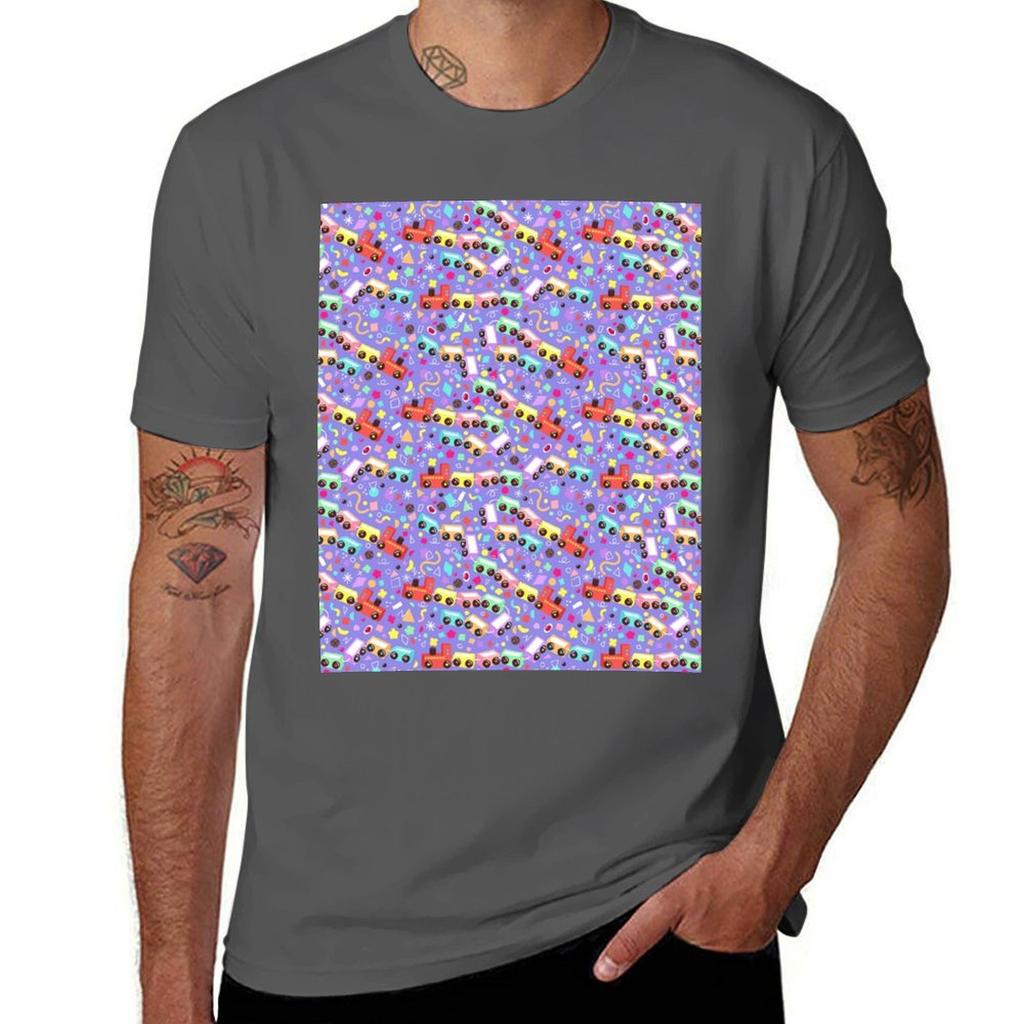 Party Trains Purple Tshirt Man T Shirt Summer Tshirt