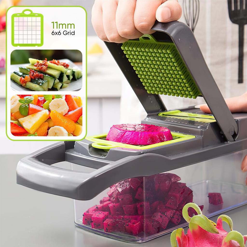 14 In1 Portable Vegetable Cutter Shredder Multifunctional Slicer Potato Chopper Carrot Grater Reusable Fruit Veggie Cutting Tool