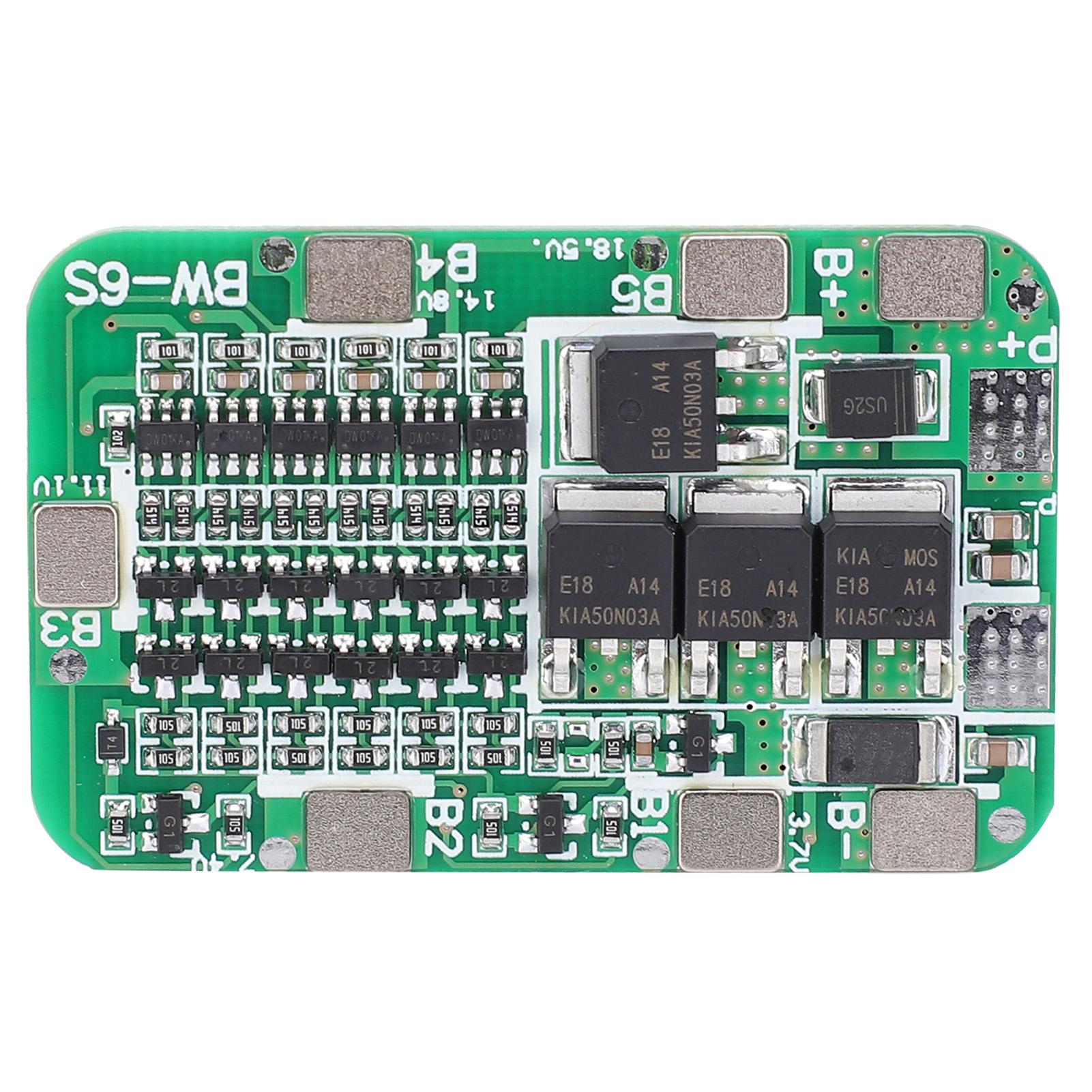

Плата батареї з 6 рядками для 18650 літієвого модуля короткого замикання 25,5 В 15 А