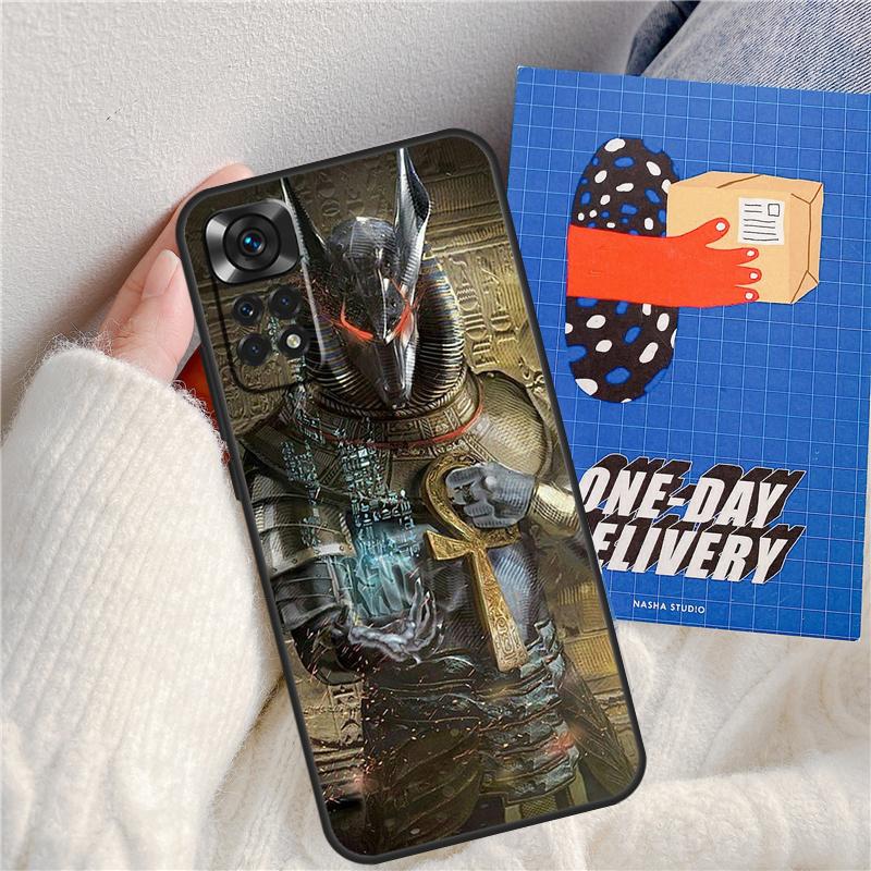 Egypt Nefertiti Anubis Ankh Funda For Xiaomi Redmi Note 11 9 10 12 13 14 Pro 9S 10S 11S 12S Redmi 13C 10C 12C 14C Case