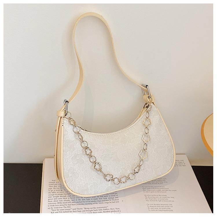 Jacquard cloth summer small bag women's 2025 new casual armpit bag women's chain single shoulder baguette women's bag