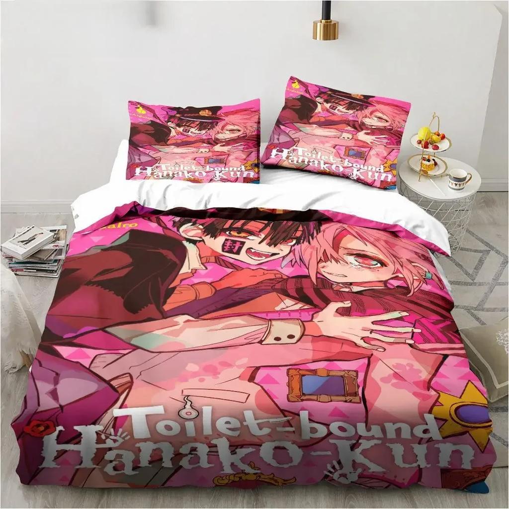 Anime Toilet-Bound Hanako-kun 3D Printed 2/3pcs Bedding Set Duvet Covers Pillowcases Comforter Bedding Set Bedclothes Bed Linen