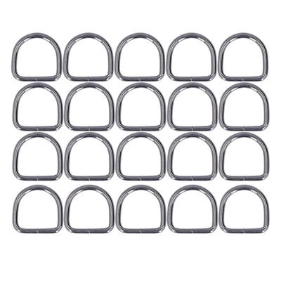 20Pcs Metal D Rings Premium Iron Sturdy Durable Glossy Exquisite Wide Application D Rings for