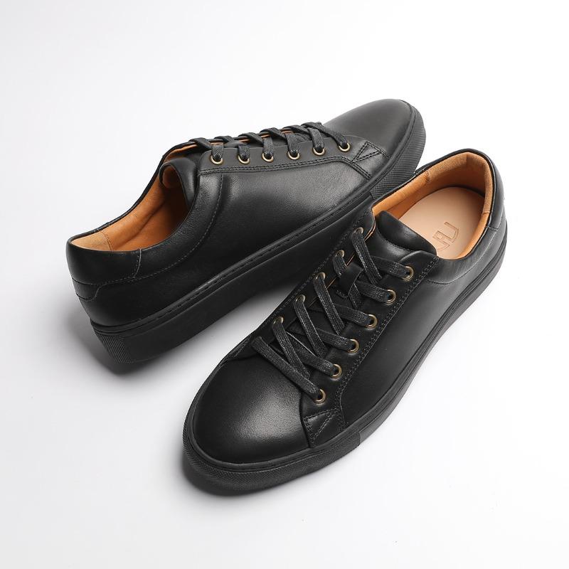 Little White Shoes Men's New Style Leather Breathable Versatile Men's Casual Shoes Sports Board Shoes Men's Shoes