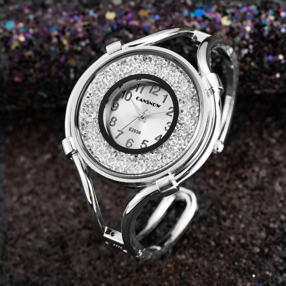 Fashion Women's Watches Luxury Crystal Bracelet Quartz Wristwatch Classic Casual Ladies Watch Suitable For Daily Life Party Gift
