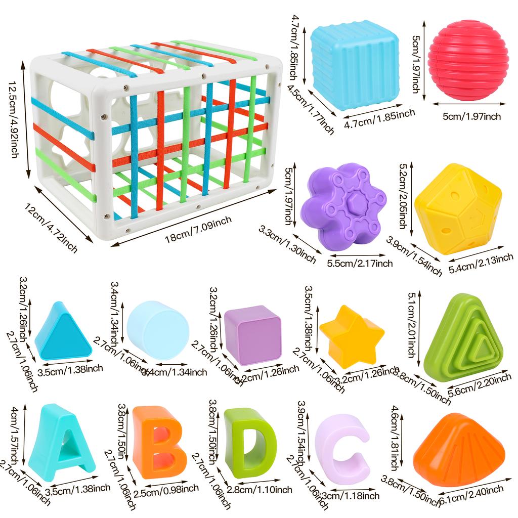 Sensory Toy for Fine Motor Skills W/ Hands,Shape&Sorting , Learning Educational Early Development &Activity Toy Boys &Girls Gift
