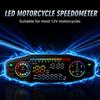 Universal Motorcycle Speedometer Moto Dashboard Fuel Level Gauge Tachometer 12K RPM Odometer 6 GEAR Digital Meters Sensor Set