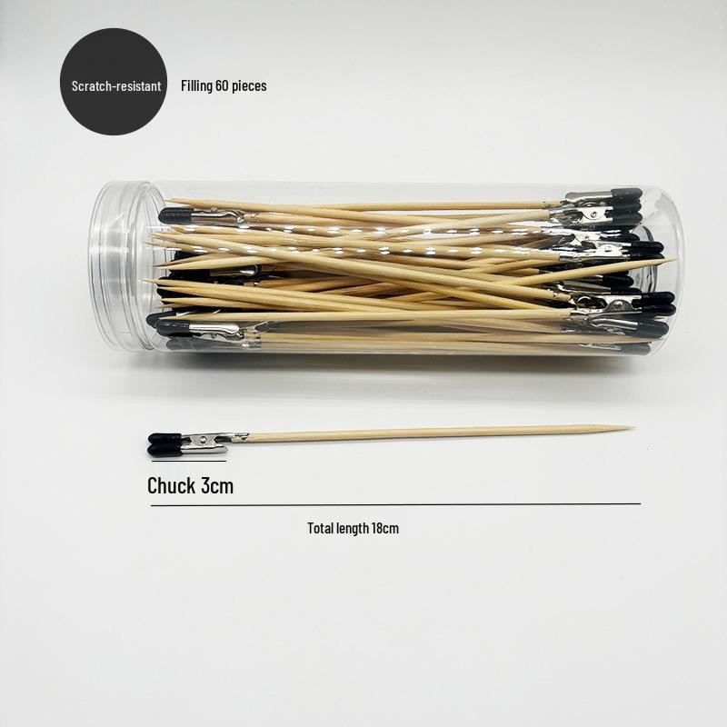 Medium Metal Alligator Clips & Bamboo Skewers Set for DIY Model Painting