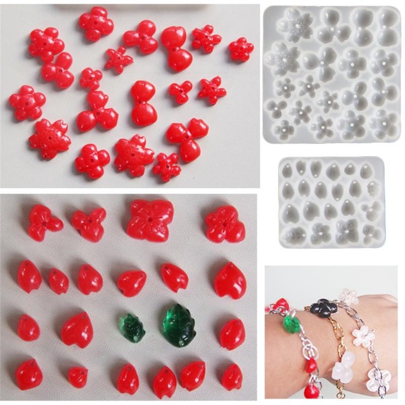 Heat Resistant Silicone Mould Set For Handmade Floral Pendant Charm Jewelry Designs Craft Projects