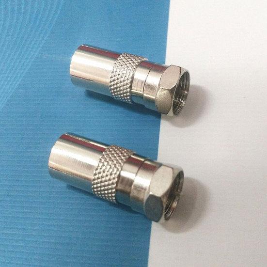 Coax Aerial RF To F Type Female Socket Screw Male Plug Adaptor TV