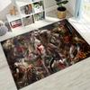 Tappeto Classici God of War Kratos Gioco 3A Tappeto per Giocatori per Camera da Letto Soggiorno Divano Casa Zerbino Decorazione, Tappetino Antiscivolo Grande per Giochi per Bambini