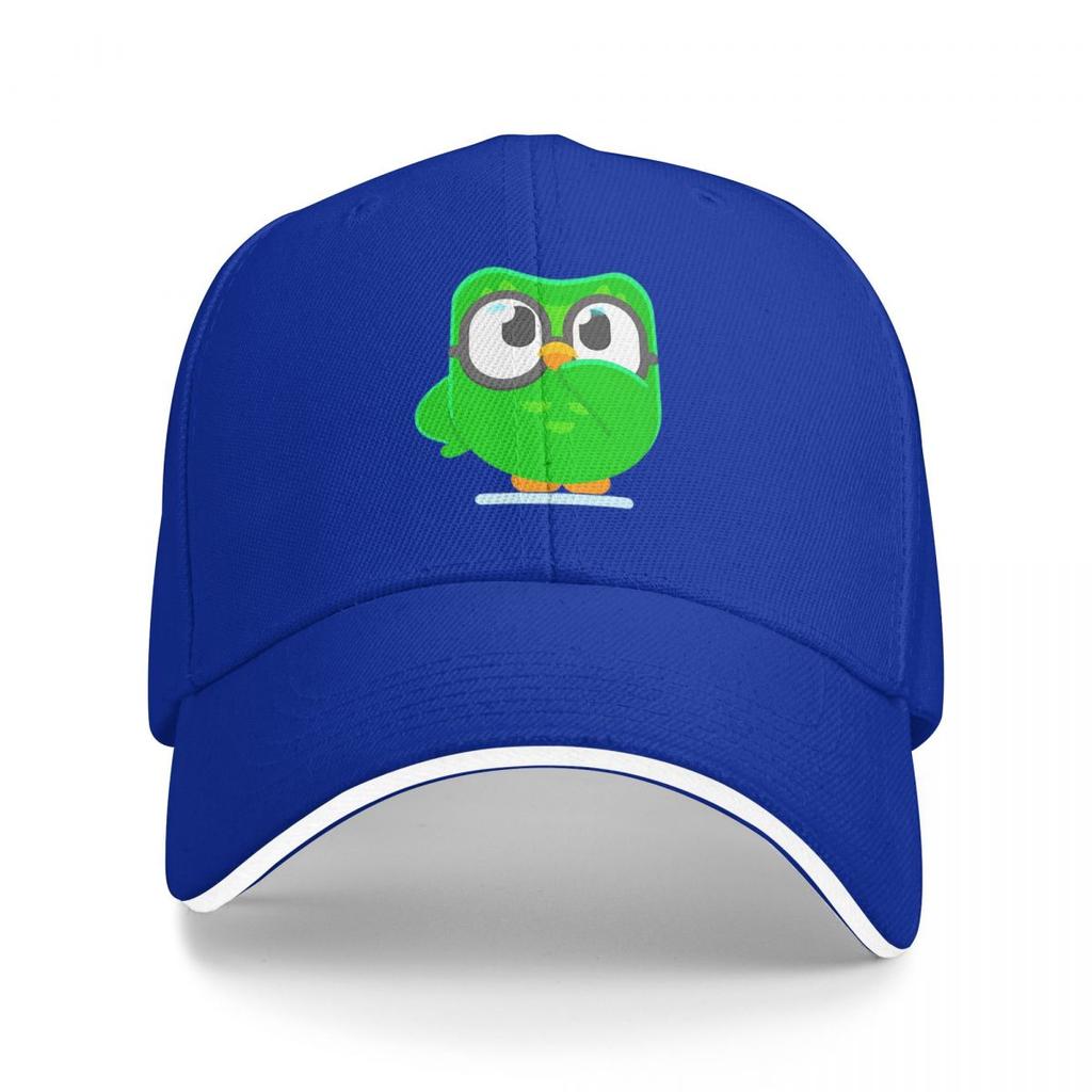 Duolingo Owl Duo Print Baseball Caps Snapback Baseball Hats Breathable Casual Casquette Outdoor Unisex