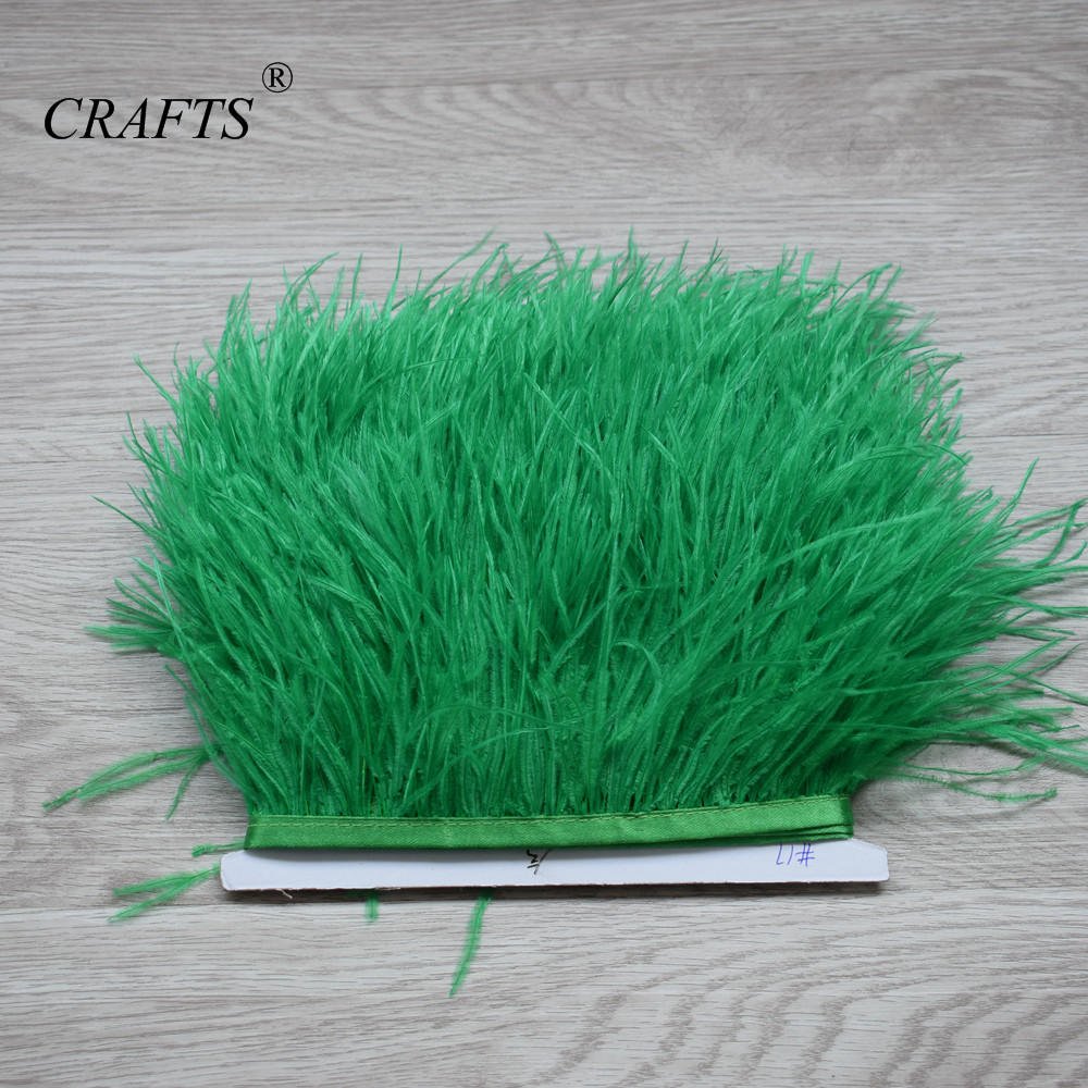 FeatherHigh quality fluffy ostrich feather trimming cloth sideband 5M 10M long DIY clothing accessories decorative accessories 8-11cm