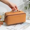 Large Capacity Travel Cosmetic Bag Portable PU Makeup Pouch Women Waterproof Bathroom Washbag Multifunctional Toiletry Kit