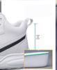 Men's Trendy 8CM Height-Increasing Striped Sports Shoes, Korean Style with Thick Soles and Mid-Top Design.