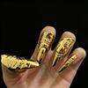 Punk Metallic Claw Nail Rings Irregular Gothic Long Finger Tip Rings For Women Men Alternative  Party Rings Accessories