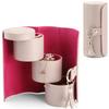 Magnetic Closure 3-Tier Cylindrical Jewelry Organizer Travel Jewelry Storage  Gift For Women