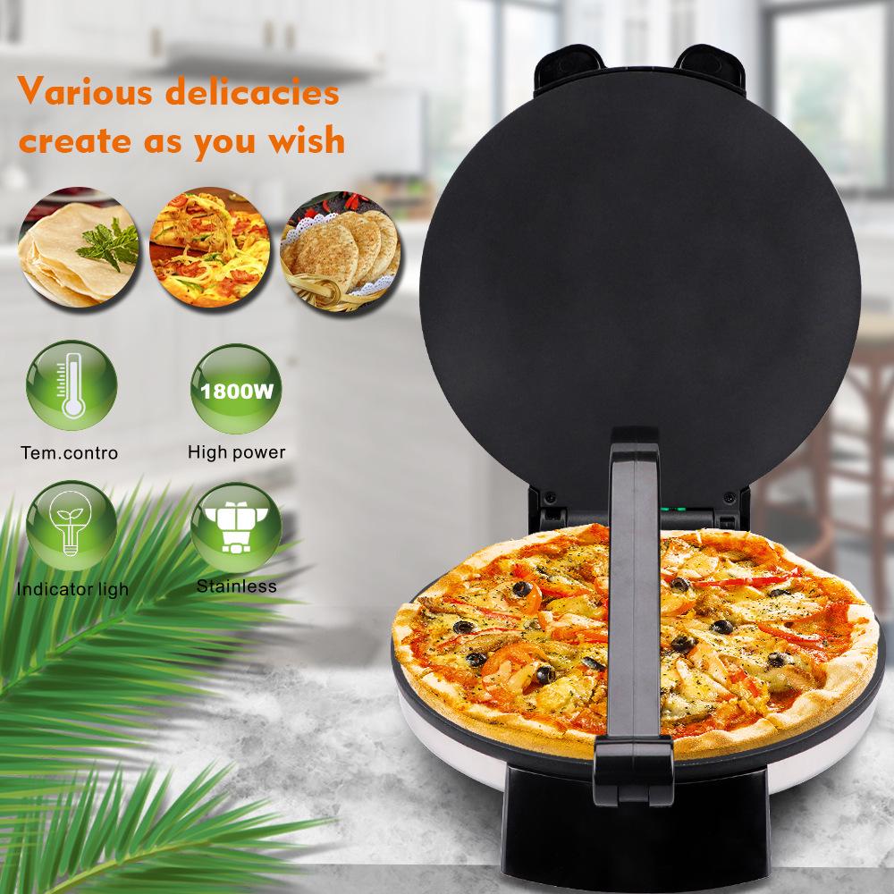 Piastra per crêpe e pancake da 1800 W, ideale per involtini primavera, pizza e altro ancora.