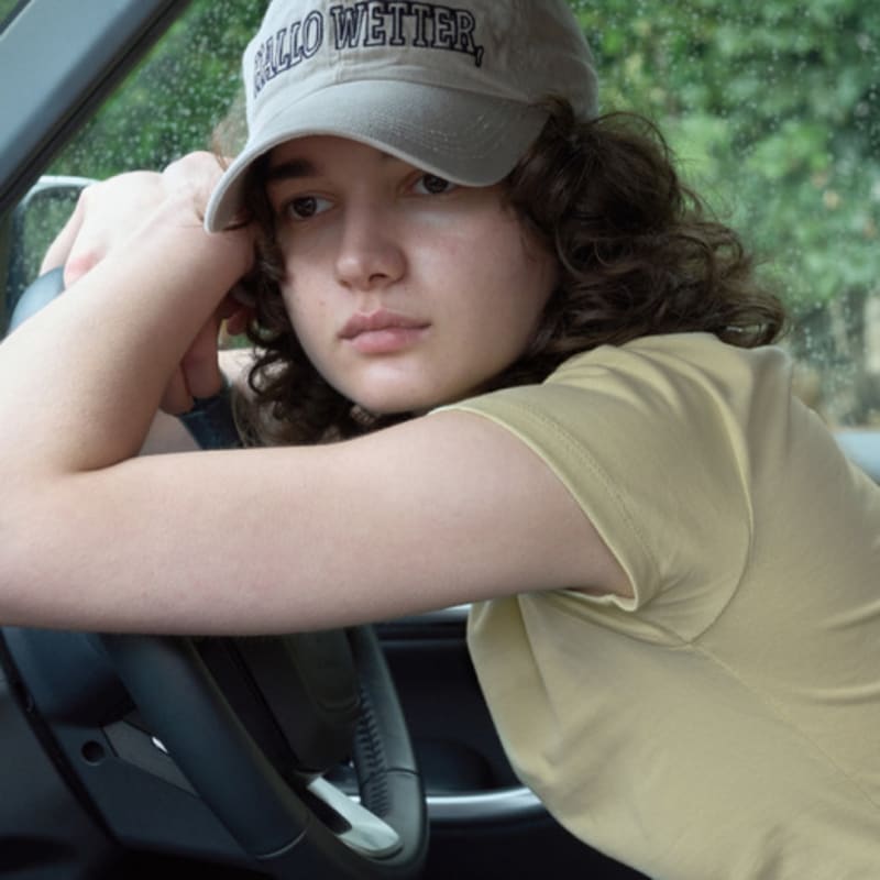 POSZER Vintage Washed Cotton Ball Cap (Beige Gray)