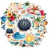 35-70pcs Tropical Beach Stickers Summer Cartoon Sticker For School Teacher Student Stationery Stickers