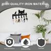 Wall Mounted Cat Key Holder 6 Hooks Self Adhesive No Drill Space Saving Entryway Decor