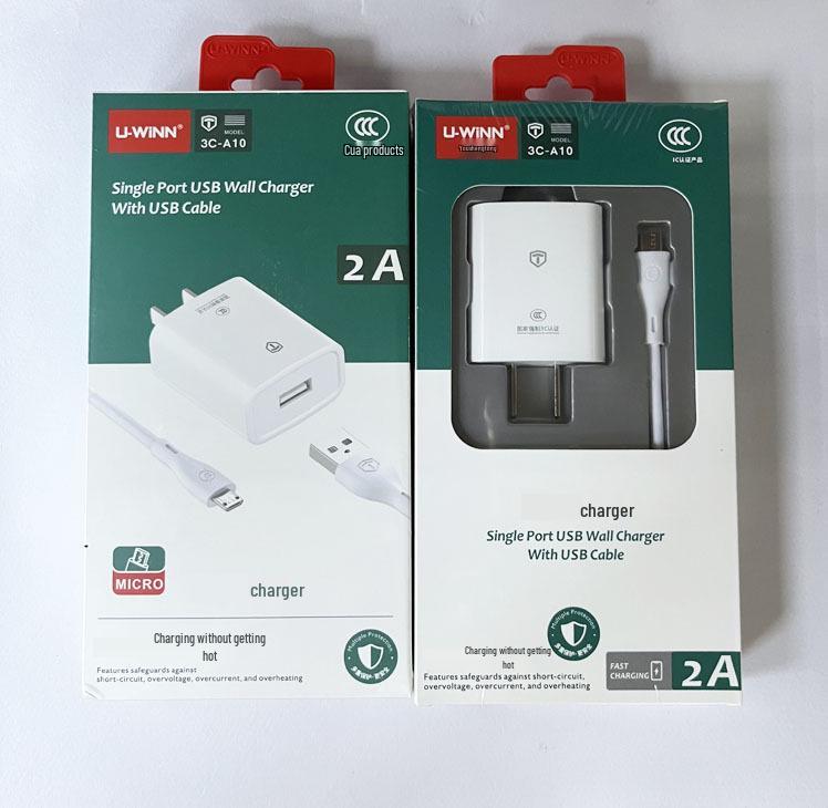 5V 2A USB Charger Adapter for Apple, Type-C, and Android Devices