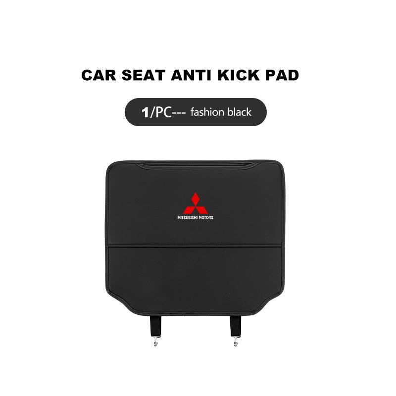 For Mitsubishi Leather Car Seat Backrest Protection Anti-kick Mat Accessories Outlander Lancer Cross Colt Xpander Mirage Attrage