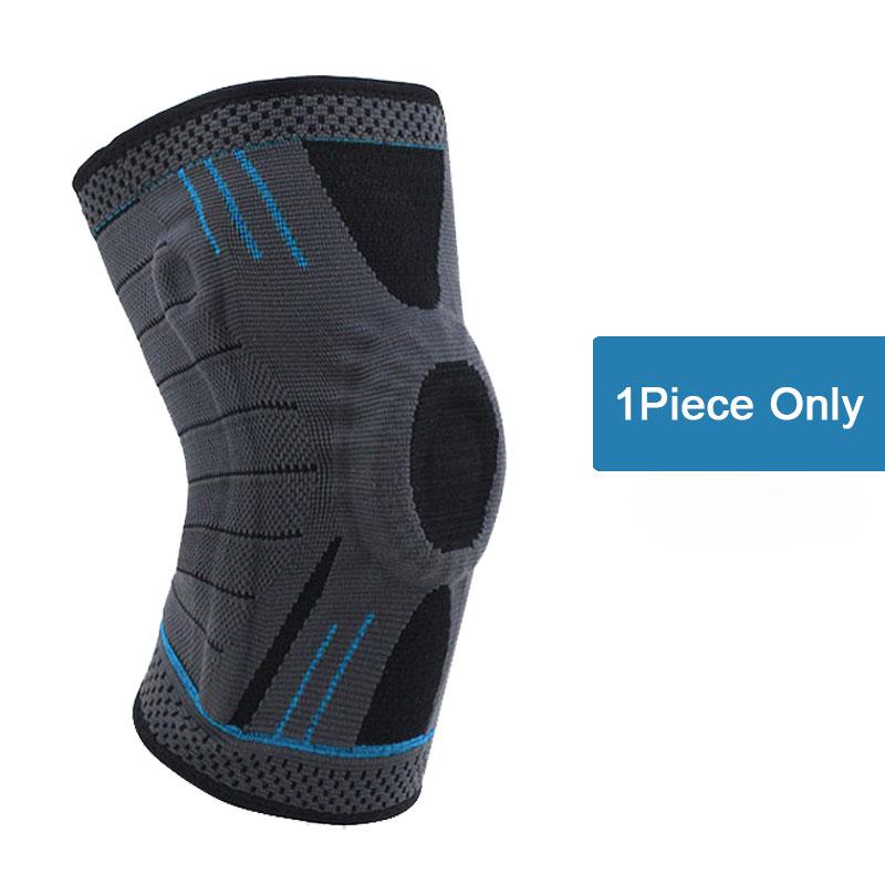 1 шт. Компрессионный наколенник Поддержка Силиконовый Пружинный Стабилизатор Наколенник Фитнес Активности Баскетбол Волейбол Защита Коленной Чашечки Практичное Использование S