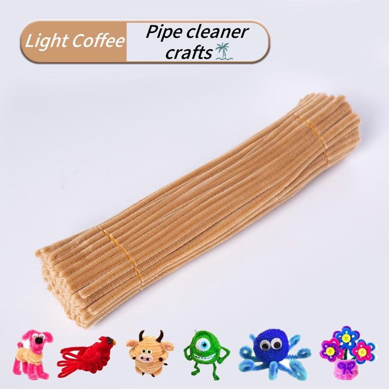 100 Pieces Pipe Cleaners Chenille Stem, Solid Color Pipe Cleaners Set for Pipe Cleaners DIY Arts Crafts Decorations
