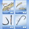10Pcs Live Shrimp Fixing Hook Heavy Duty Carbon Steel Barbed Fishhook with Hole Freshwater Saltwater Fishing Hook Fishing Accessories