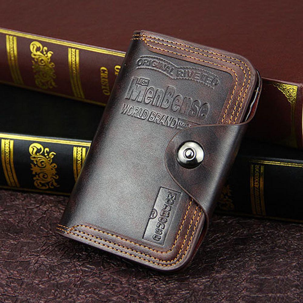 PU leather Gift Trifold Wallet Pocket Black Brown Male Purse Coin Purse Card Holders Men Wallets