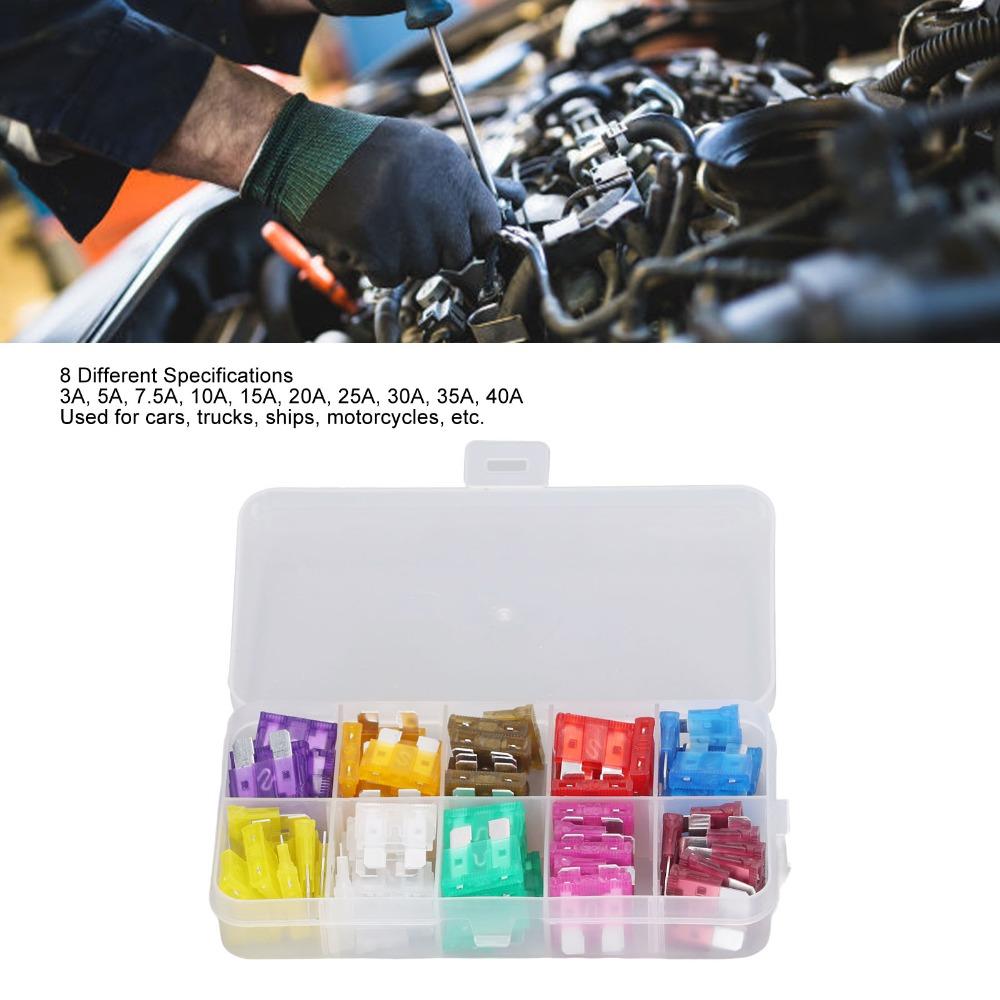 80PCS Colorful Fuseing Assortment Kit Medium Size Replacement Fuseing Automotive Fuseing  Motorcycle