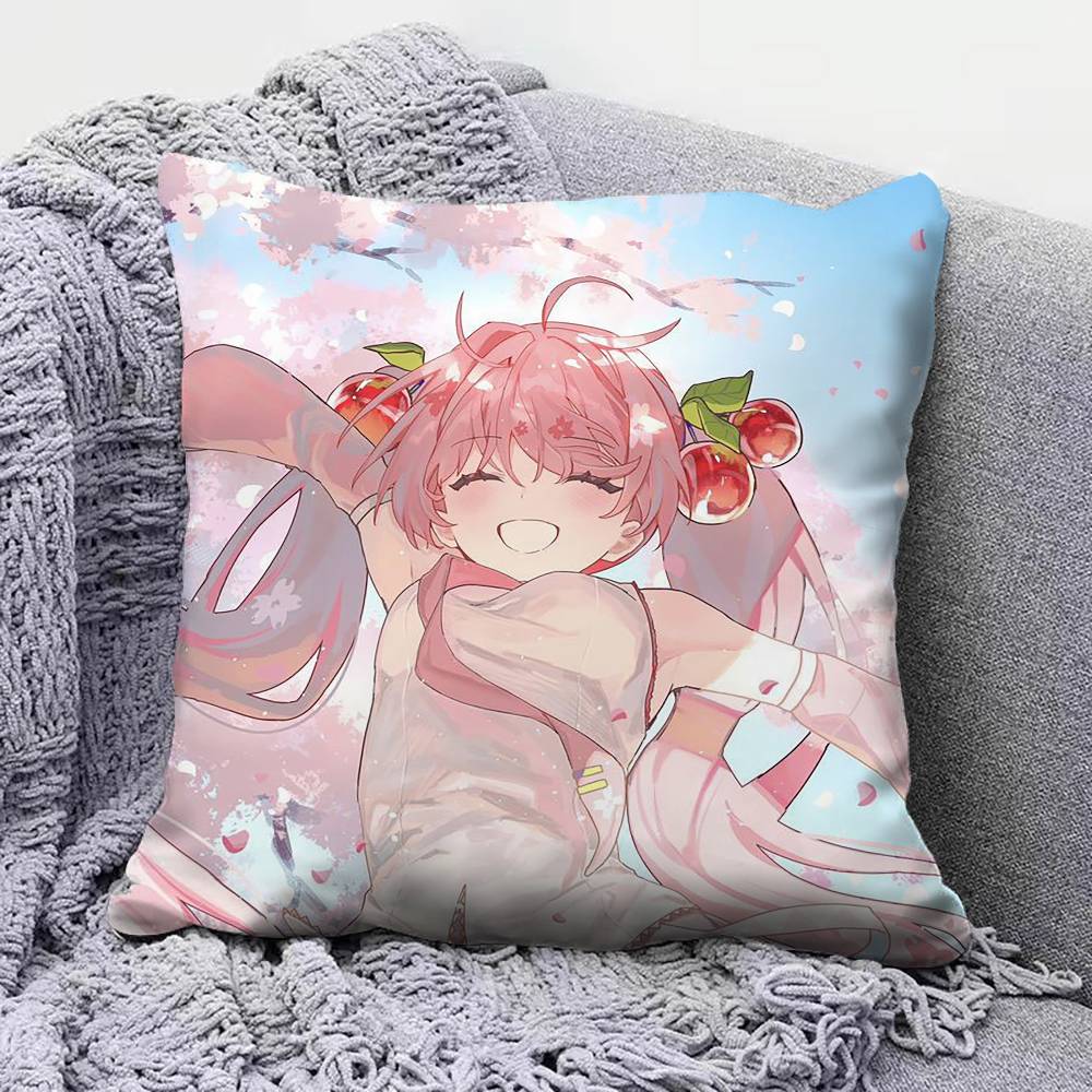 Sakura Miku Home Sofa Cushion Covers and Aecorative Custom Pillow Covers