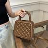 Women'S Bag Personalized Craftsmanship Portable Small Square Bag Texture Pu Pressure Shell Shoulder Bag Niche Versatile Messenger Bag
