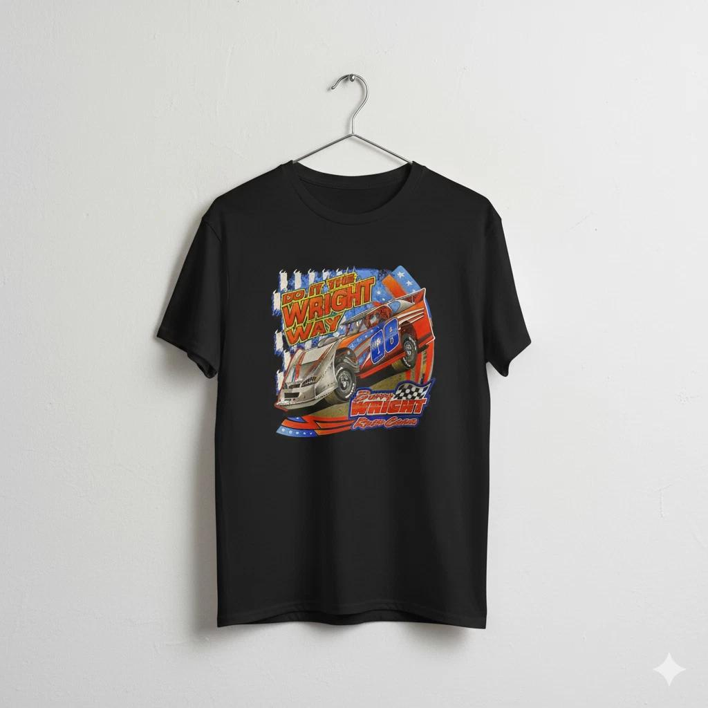 Unisex Adult Casual Graphic Do It The Wright Way Dirt Track Racing ... S