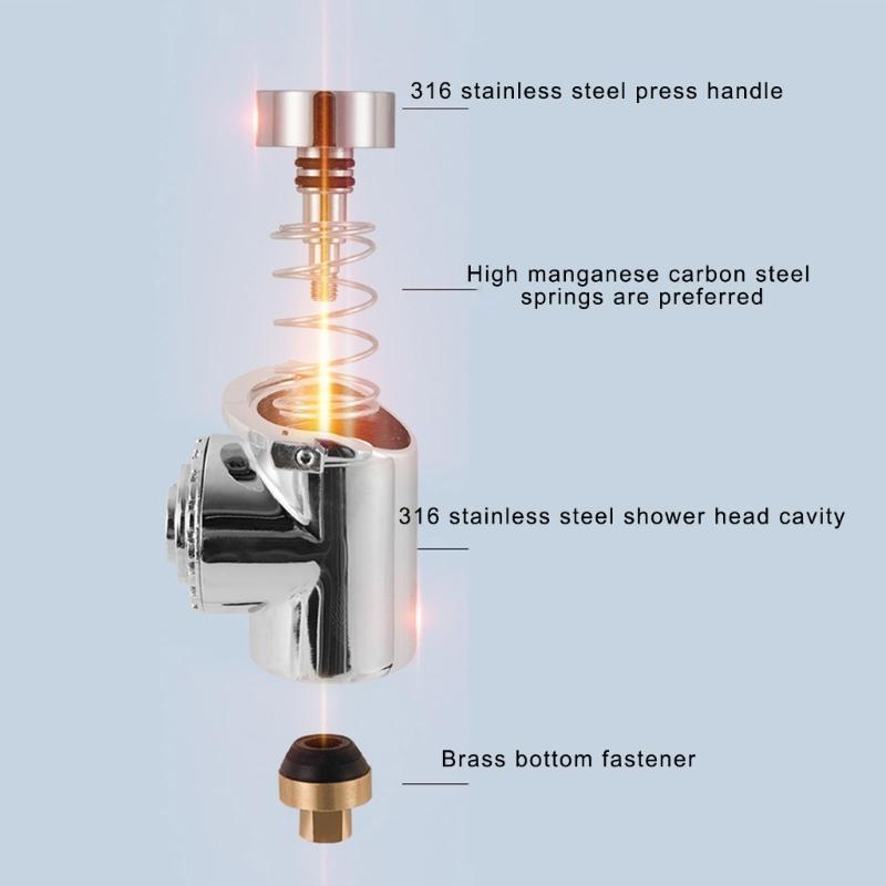 Marine Outboard Shower Head Kits Portable Boats Shower Sprayer Hand Pressed Stainless Steels PVC Shower Head with Hose