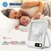Table Fan, Portable Usb Rechargeable Fan, 180° Tilt Folding Personal Fan With Power Display, 5 Speeds Ultra Quiet Table Fan