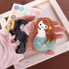 Geometry Creative Hair Claw Ponytail Clip Acetic Acid Shark Clip Cartoon Mermaid Hair Claw  Girls