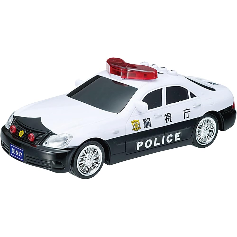 Maruka Friction Silent Crown Police Car Toy for Ages 3 and Up 191568